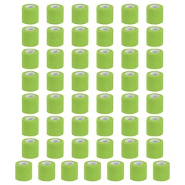 PATIKIL Self Adhesive Bandage Wrap 177" x 2", 50 Pcs Elastic Self Adherent Self Breathable Wrap Tape for Sport Stretch Athletic Wrist Ankle Outdoor Tape, Light Green