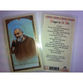 Holy Prayer Cards For Saint Pio of Pietrelcina in English