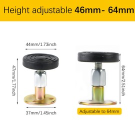 XZEIT 4 Piece Adjustable Bed Frame Headboard Stopper, Adjustable Bed Frame Anti Shake Tool with Thread, Easy to Install Bed Frame Stopper, Fixed Bed Telescopic Support (47-