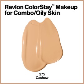 Revlon Colorstay Liquid Foundation Makeup for Combination Skin/Oily Skin SPF 15, Longwear Medium Full Coverage with Matte Finish, Cashew (275), 30 ml