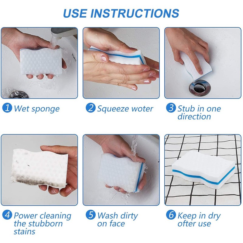 STARVAST Pack of 24 Melamine Dirt Erasers Miracle Sponge Cleaning