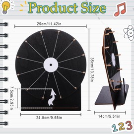 Memorywuu Wedding Game Spinning Wheel 11.4 Inch Erasable Spin The Wheel Game Prize Wheel Spinner with Stand for Wedding Engagement Party Family Games Baby Shower(Black)