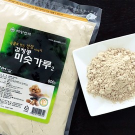 국산 검정콩 미숫가루 800g 검은콩 가루 선식 팥빙수 Korean Black Bean Misutgaru 800g Black Bean Powder Meal Powder Patbingsu