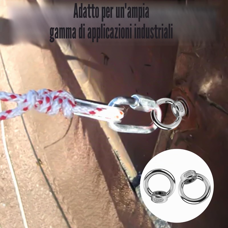 6 Pezzi Dado Ad Anello M12, Dado A Occhiello M12