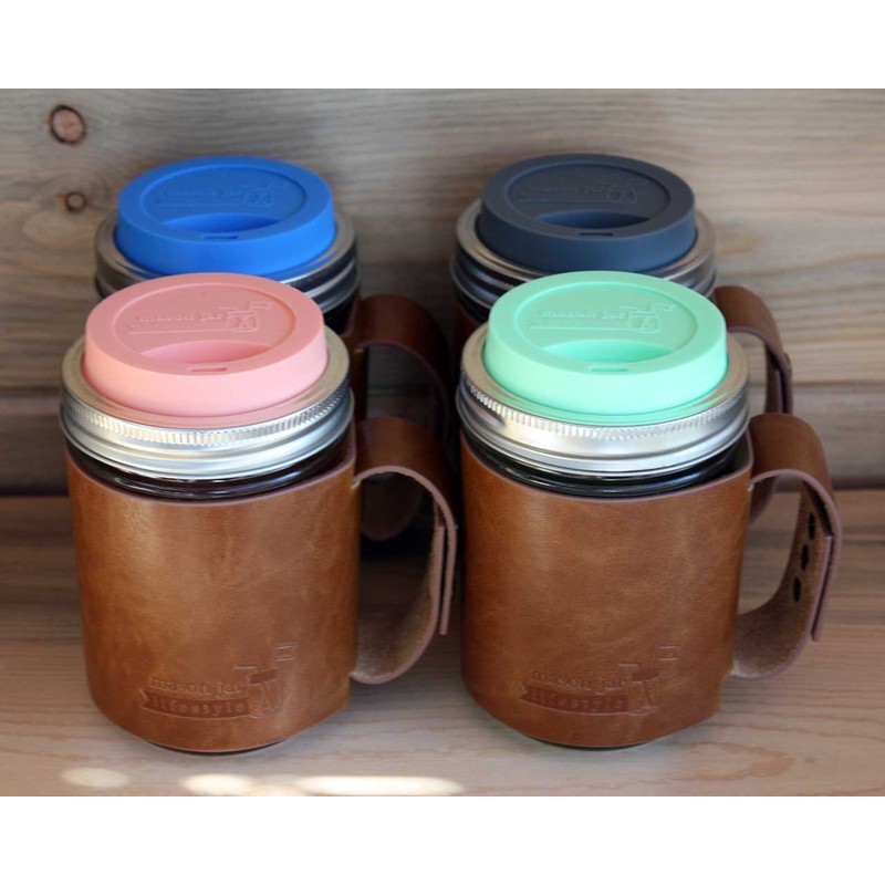 Silicone Drinking Lids with Rust Proof Stainless Steel Bands by