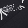 BUHUA Black Blackout Window Curtains Thermal Insulated Silver Vine Print