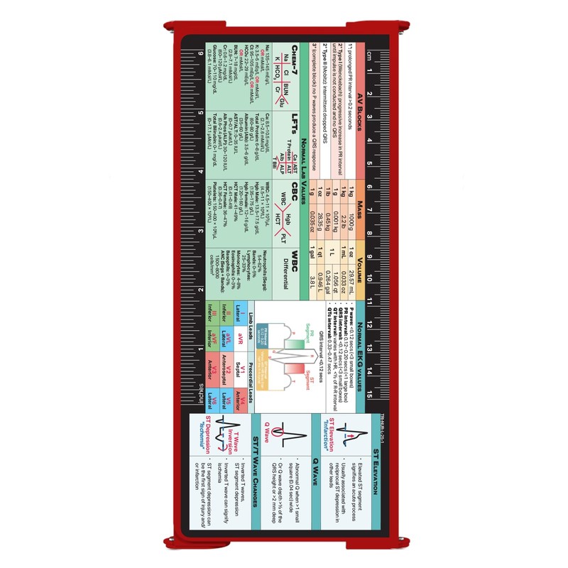 Whitecoat Clipboard® Trifold - Nursing Edition (Red, Trifold)