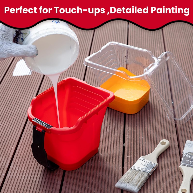Mister Rui 8 Pack 4 Inch Paint Bucket Hand Held