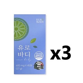 Eurobody 600mg / 유로바디 600mg X 45정 3박스 베르가못 본사정품