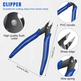 Feishiong 10 Metal DIY Model Kit Tool, Metal DIY Model Tool Set, Includes Tab Edge Cylinder Cone Shape Bending Assist Tools, Pliers and Metal Tweezers for 3D Metal Jigsaw Puzzles Model Basic Building