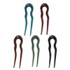 FRCOLOR 5pcs French Hair Fork Celluloid Chignon Hair Pins Hair