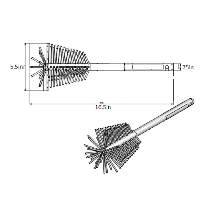 Rattleware 15" Airpot Brush - Effortless, Scratch-Free Cleaning for All