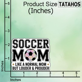 (3Pcs) Soccer Mom Like a Normal Mom But Louder & Prouder Mothers Day Quote Funny Gifts Waterproof Vinyl Decal Kindle Water Bottle Bumper Car Hard Hat Phone Laptop Inspirational Appreciation - 3x2.5