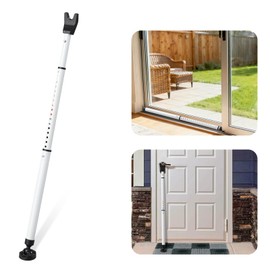 2-in-1 Security Bar for Doors and Windows, Adjustable Sliding Door Security Bar, Portable Doors Security Bar for Apartment Patio Home Hotel, Heavy Duty Door Stopper with Non-Slip Pad (1 Pack)