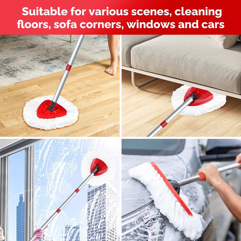 Spin Mop Replacement Head Compatible with O Cedar EasyWring 1
