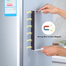 DELITON DELITON Magnetic Paper Towel Holder - Multifunctional White Paper Towel Rack with Strong Magnetic Fit Most Size Paper Towels for Refrigerator, Rv, Garage, BBQ