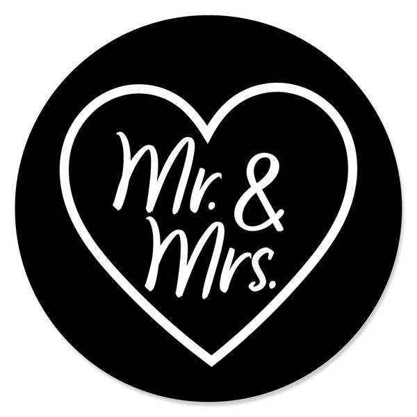 Big Dot of Happiness Mr. and Mrs. - Black and