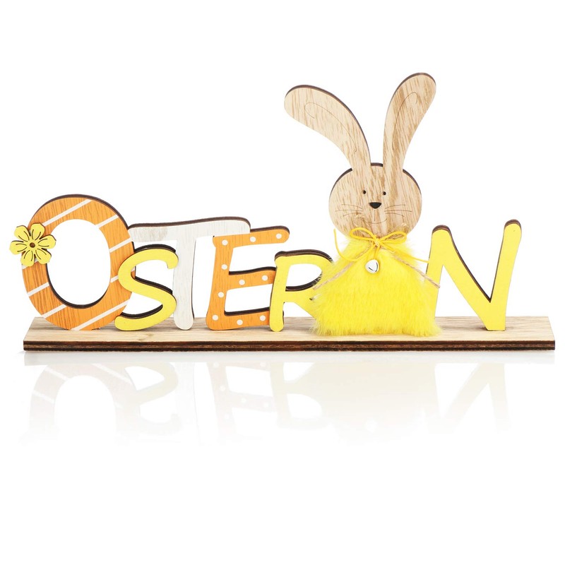 com-four® Decorative Easter Stand-Up Display, Decorative Lettering for Easter, Self-Standing