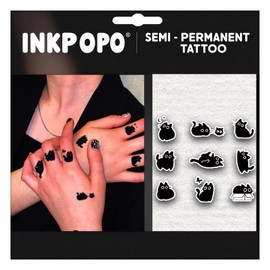 INKPOPO 3 Sheets Semi-Permanent Tattoos for Adults | 7-15 Days Longwear | Waterproof & Realistic Finish | Adult Art Temporary Tattoos | Finger Tattoo Series 133