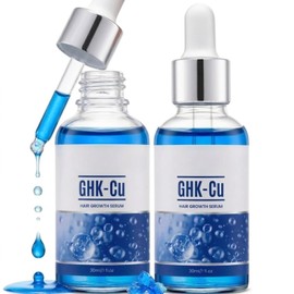 2PCS GHK-CU Copper Peptide Hair Growth Serum,Ghkcu Hair Serum,Copper Peptide Serum for Men & Women Hairs,Scalp Care for Thinning Hair,Strengthens & Thickens Hair,Deeply Nourishing Scalp Oil
