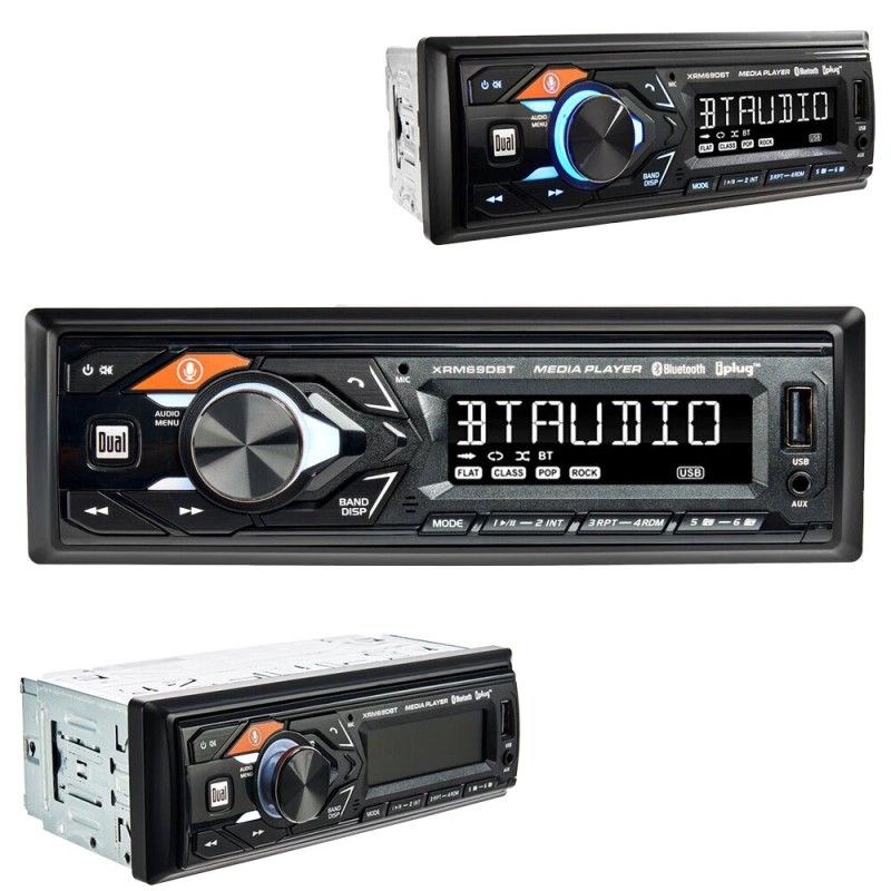 Dual Electronics XRM59BT Bluetooth MP3/USB Car Stereo Radio kit for