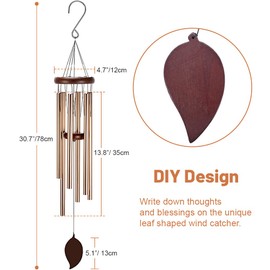 Sympathy Wind Chime Outdoor Large Deep Tone, LIUCONGBD 30 Inch Wooden Memorial Wind Chimes for Losing a Loved One, Memorial Gift, Home Decor, Garden, Patio, Outdoor