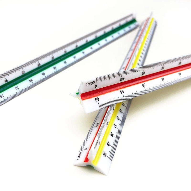 1 PCS Architectural Triangular Scale Ruler for Architects, Students, Draftsman