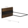 MyGift Wall Mounted Single Large Stability Ball Holder, Burnt Solid