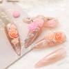 12 Grids Flower Nail Charm for Acrylic Nails Rose Flowers