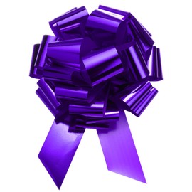 sourcing map 24"/60cm Car Extra Giant Large Pull Bow Christmas Metallic Gift Wrapping Bows Ribbon for Wedding Car Baskets Presents Big Gift Bow, Purple