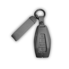 Funda de Llave Geely Coolray, Emgrand, Starray y Cityray | Protector de Llaves de Auto Resistente y Elegante | Accesorios Coches Geely, Compatible con Llavero y Cubierta de Llave de Auto (Gris)