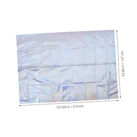 SHINEOFI 4pcs Plastic Tablecloths Colorful Silver Iridescent Graduation Wedding Bridal Shower 137x274cm