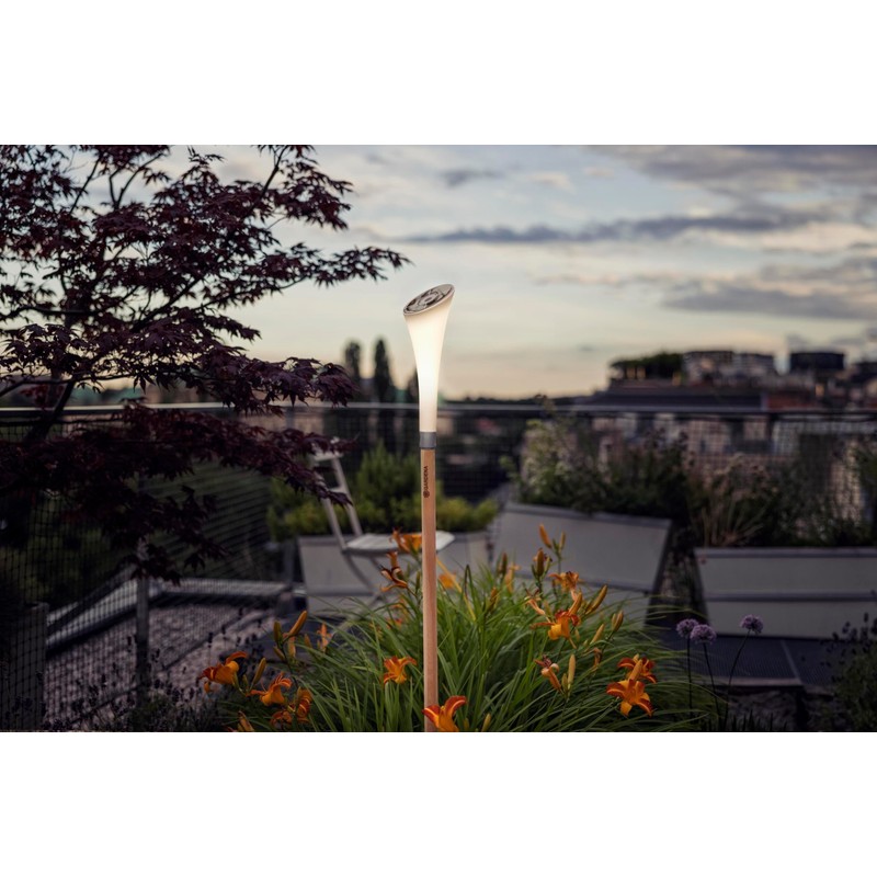 Gardena ClickUp! Solarlampe: schaltet sich automatisch bei Dunkelheit ein, kombinierbar