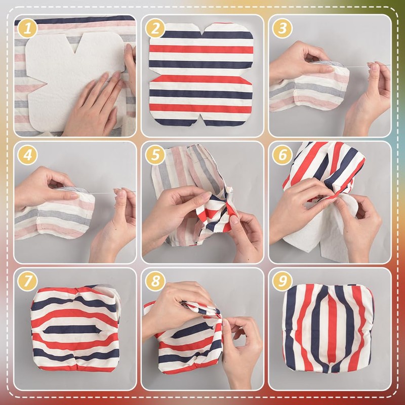 BENECREAT Pack of 18 3 Sizes Bowl Warmers Pre-Cut Filling