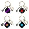 4 Pieces Retro Gramophone Keychains, Music Theme Keychains, Creative Keychains,
