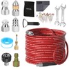 NIFUAL Sewer Jetter Kit for Pressure Washer,150FT 5800PSI Pressure Drain