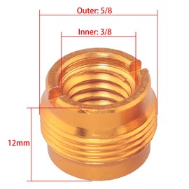 FMHXG 4PCS Mic 5/8 to 3/8 Screw Thread Adapters Mic Clamps Mounting Clips Conversion Nuts Accessories Metal Conversion Aluminum Gold Vibration Isolation Mounting Screws For Microphone Stands