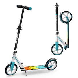 Scooter for Ages 6+ Kids, Teens & Adults – Adjustable Height, Foldable Design,Aluminium Frame,Large Wheels with Shock Absorption, Lightweight and Durable, Supports up to 223 lbs