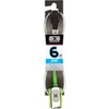 Ocean & Earth Comp Moulded White Surfboard Leash - 6'