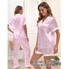 EPLAZA 3 Piece Silk Pajamas for Women Set Satin Pajama