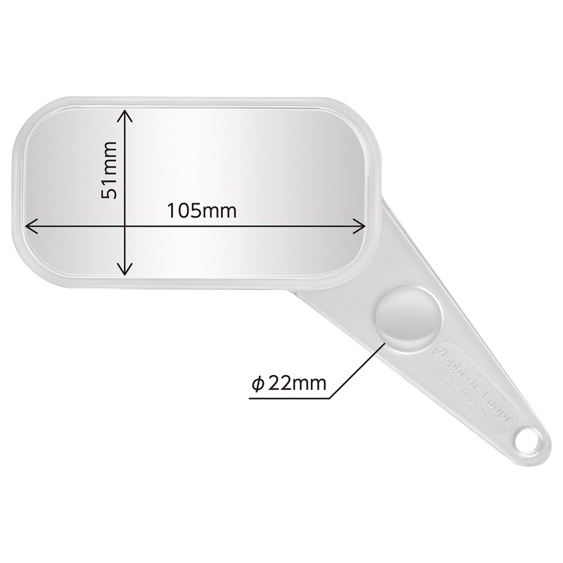 ハクバ HAKUBA 非球面ルーペ M 2.0倍 拡大鏡 虫眼鏡 角形 手持ちルーペ 読書