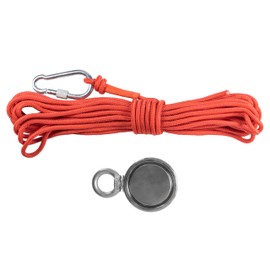 HFS(R) Fishing Magnet Double Sided Magnet 264.4 lbs (120 kg) Magnet with 20M Rope