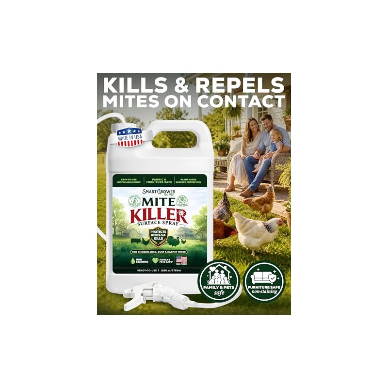 Dust Mite Spray for Home, Mite Killer for Chicken, Carpet,