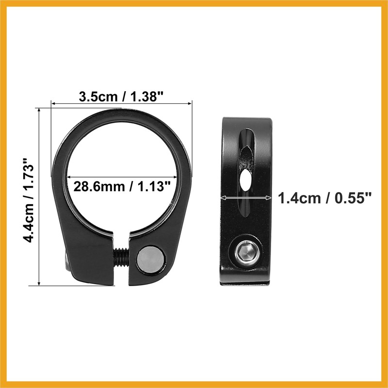 Partuto 28.6mm Aluminium Alloy Bicycle Seat Post Clamp Seat Post