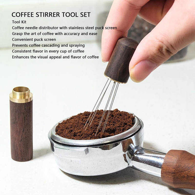Coffee Needle Distributor 304 Stainless Steel Puck Screen Coffee Powder