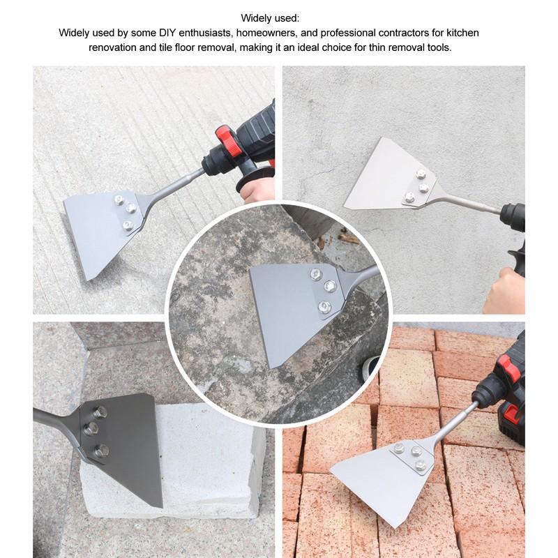 6in Floor Scraper Bit Spring Steel Round Shank 2 Grooves