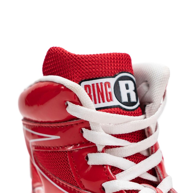 Ringside 3/4 Top Boxing Shoe (Red, 6)
