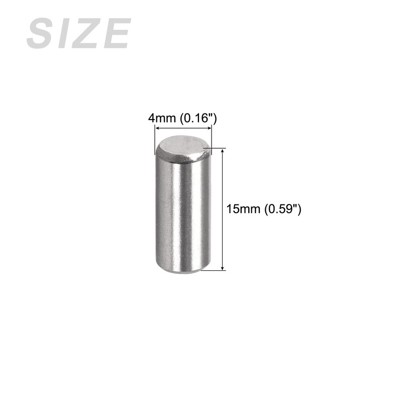 METALLIXITY Knock Pins 4x15mm 25pcs 304 Stainless Steel Shelf Receptor