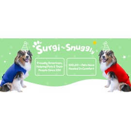 SurgiSnuggly Veterinary Invented Dog Surgical Recovery Suit for Female or Male Dogs,Spay, Neuter Onesie, The Original Surgical Recovery Bodysuit for After Surgery Small, Medium, Large Dogs 2XL BR