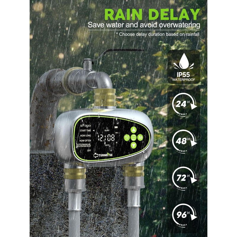 Water Timer for Garden Hose - 2 Zone Sprinkler Timer